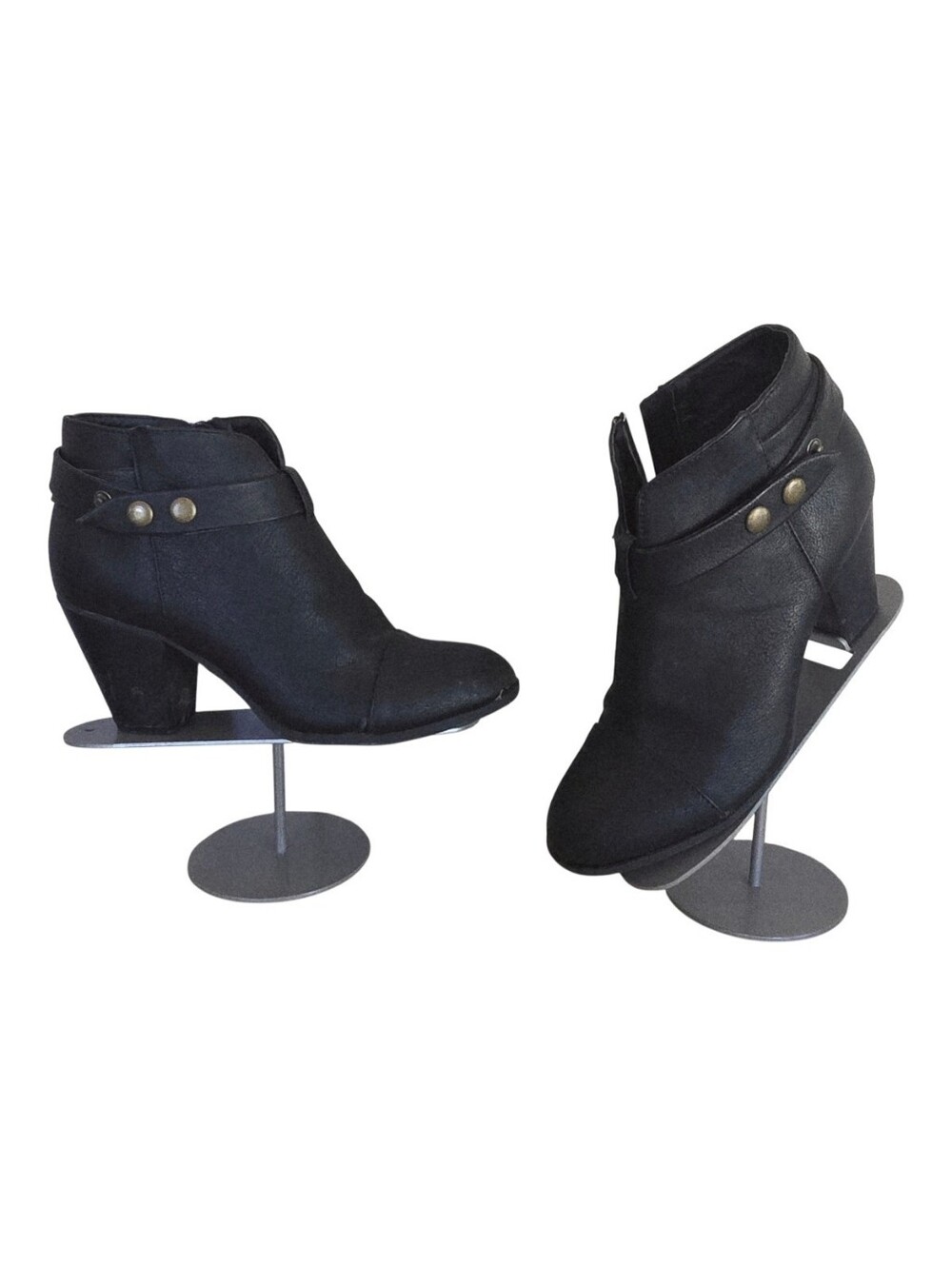 American Eagle Black Ankle Booties with Strap Detail 8.5